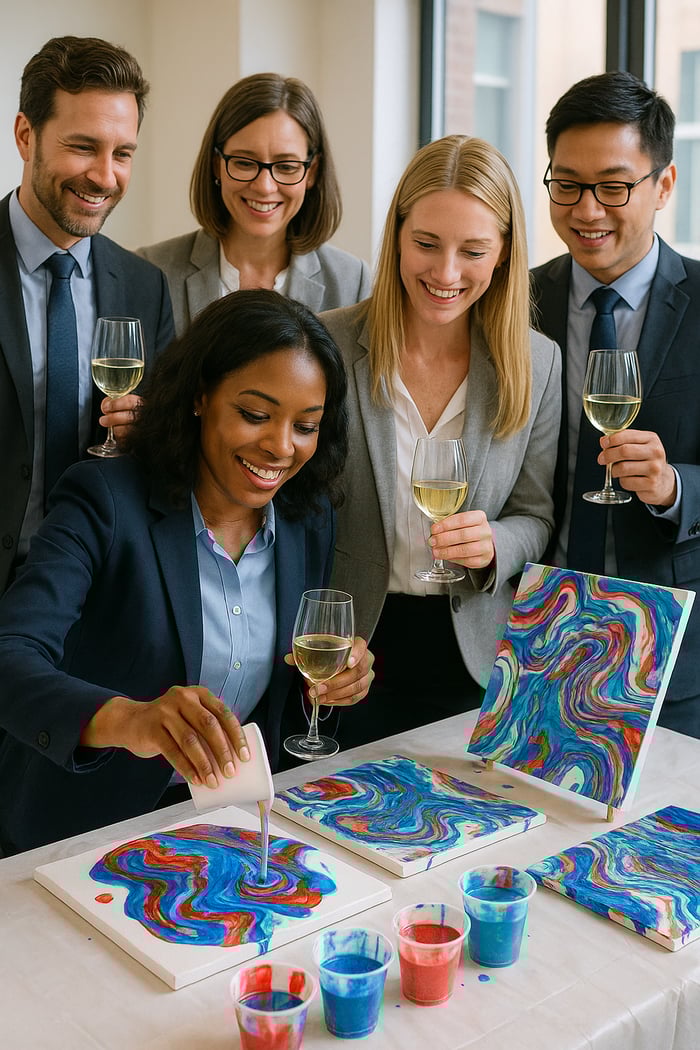 Acrylic Flow Painting Experience for 15-20 Guests image