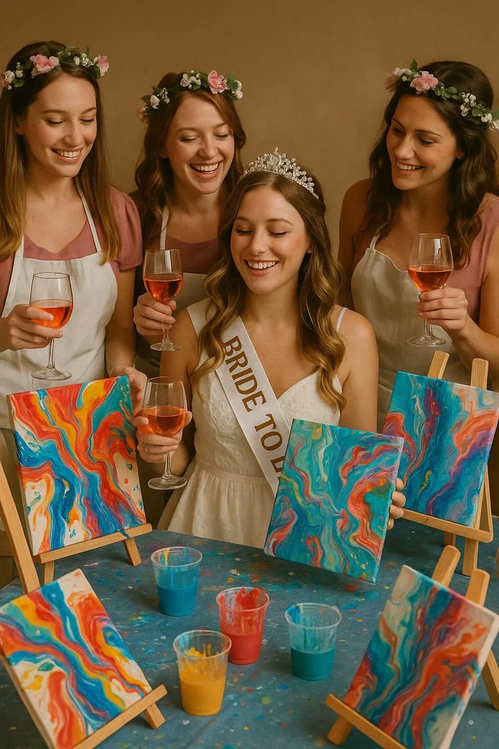 Acrylic Flow Painting Experience for 15-20 Guests image